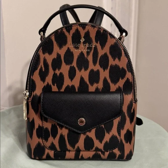 Kate Spade New York Schuyler Mini Backpack Leopard - Picture 1 of 10